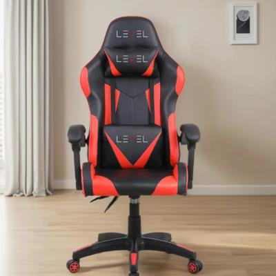 Cadeira Gamer Reclinável Ergonômica Giratória Level Lv-c01dn Cor Vermelho Material Do Estofamento Sintético Pu