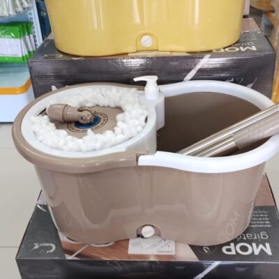MOP Giratório 14 Litros Balde Giratório com Dispenser Cesto em Inox | CASAVITA